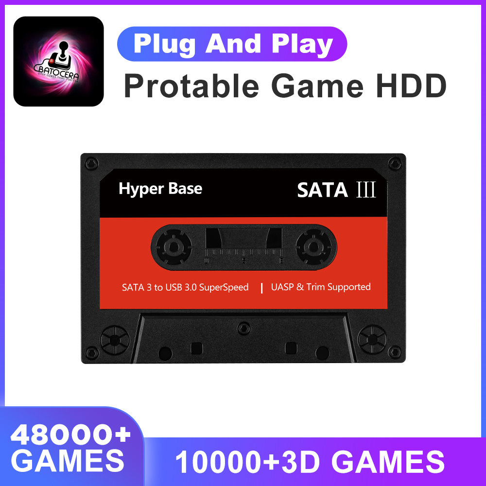 Retro Gaming Hard Drive - Batocera 35.linux 500G External HDD Game
