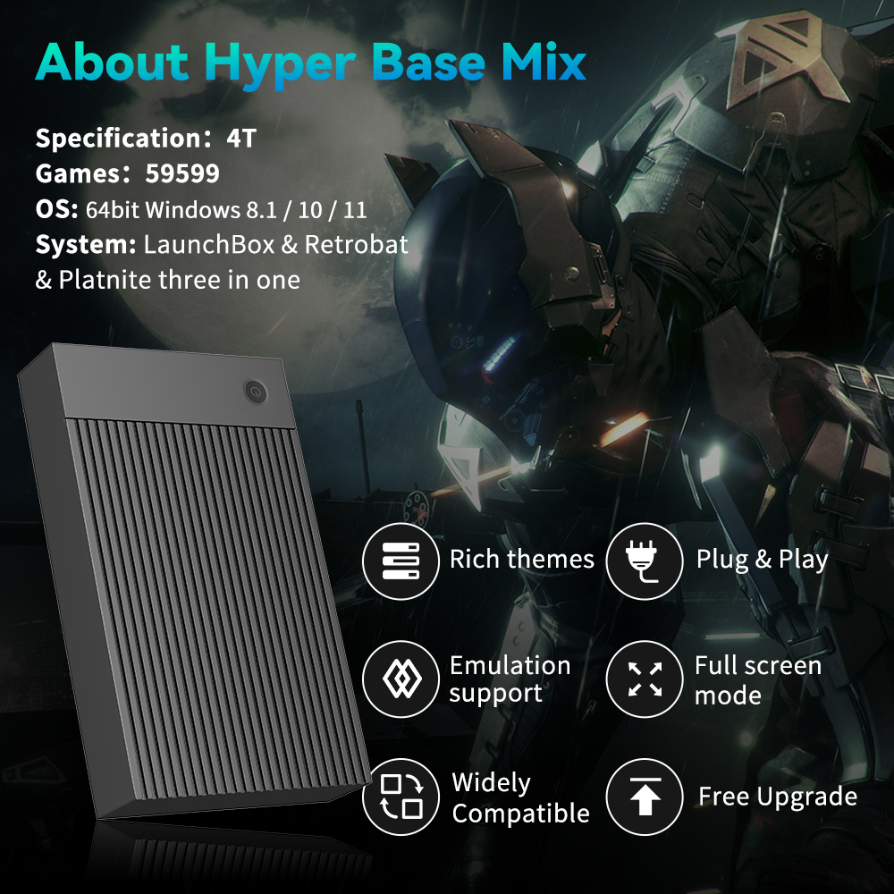 Hyper Base Mix 4TB Game Consol - đánh giá và giá Retro Gaming Hard Drive