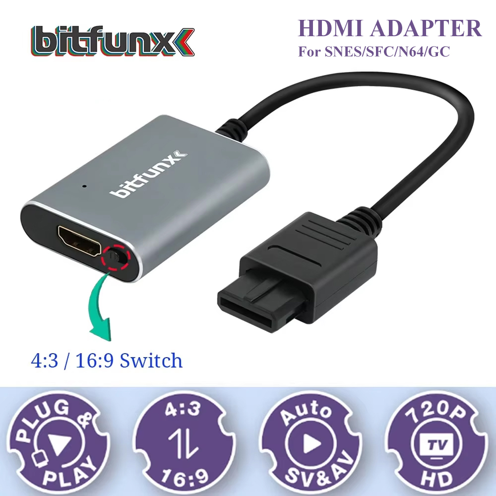 Bitfunx 720P Svideo / AV To HD - đánh giá và giá Retro Gaming Design