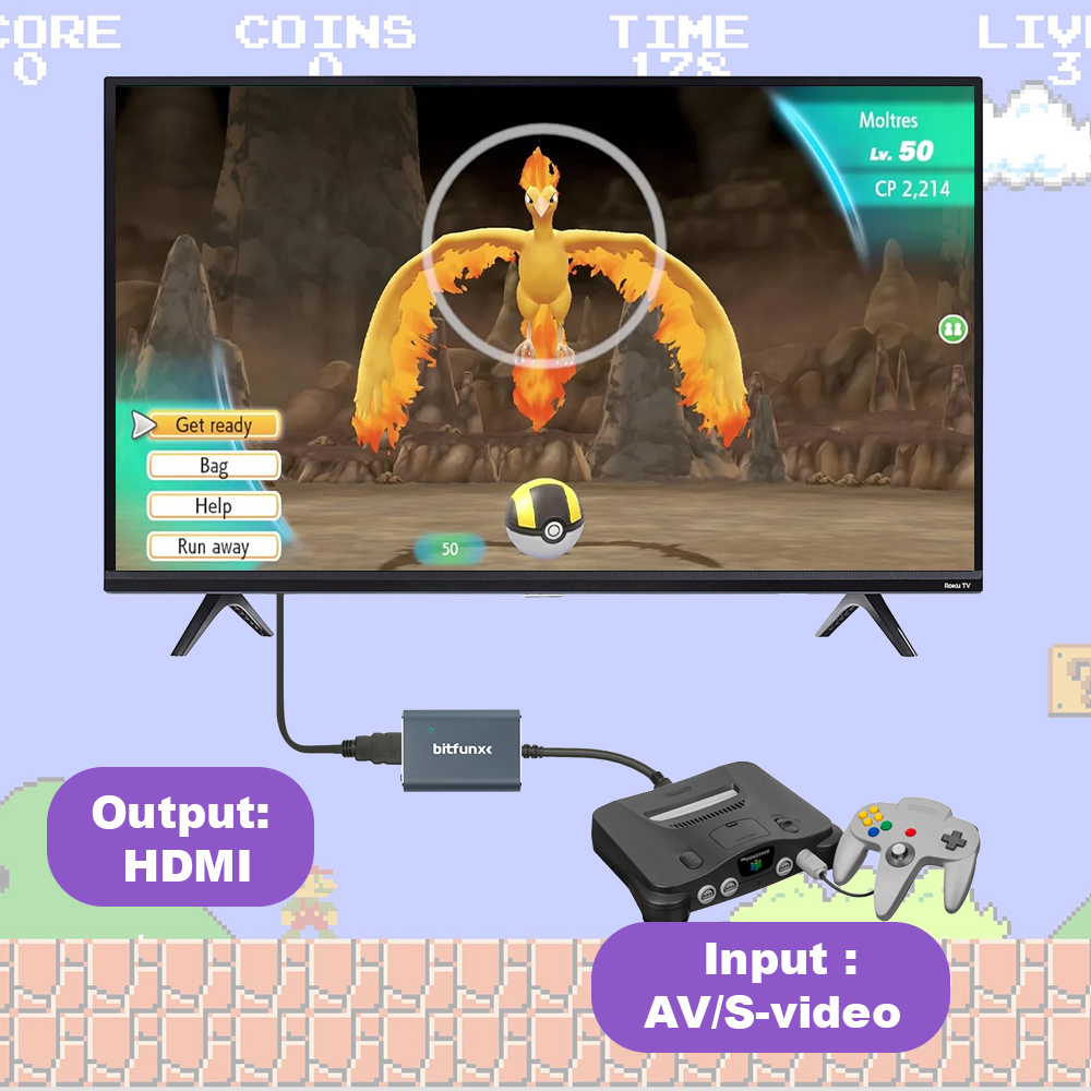 Bitfunx 720P Svideo / AV To HD - đánh giá và giá Retro Gaming Design