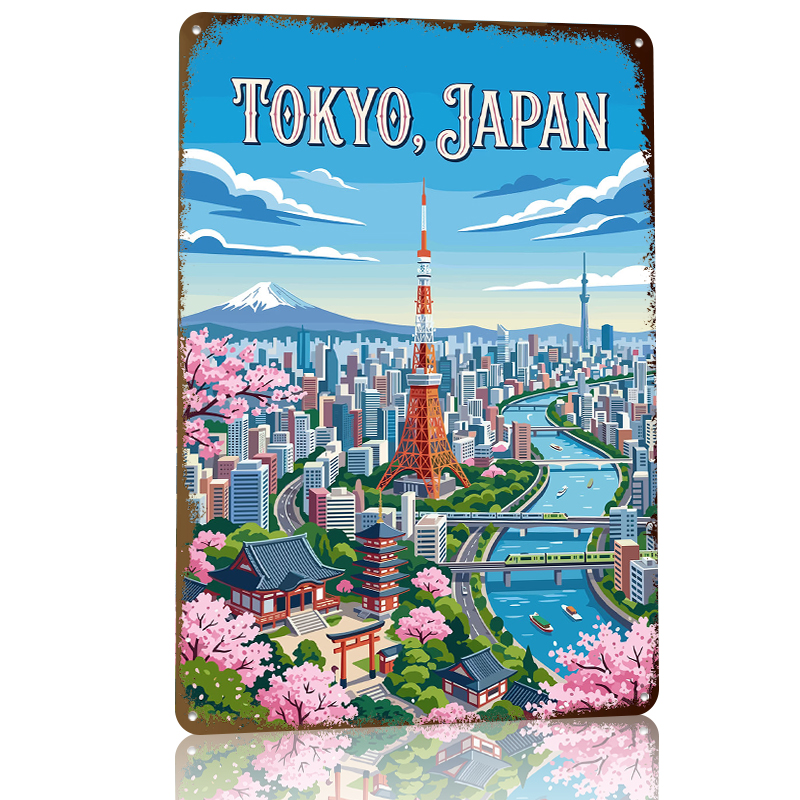 Tokyo Cityscape With Cherry Bl - đánh giá và giá Retro Gaming Tokyo