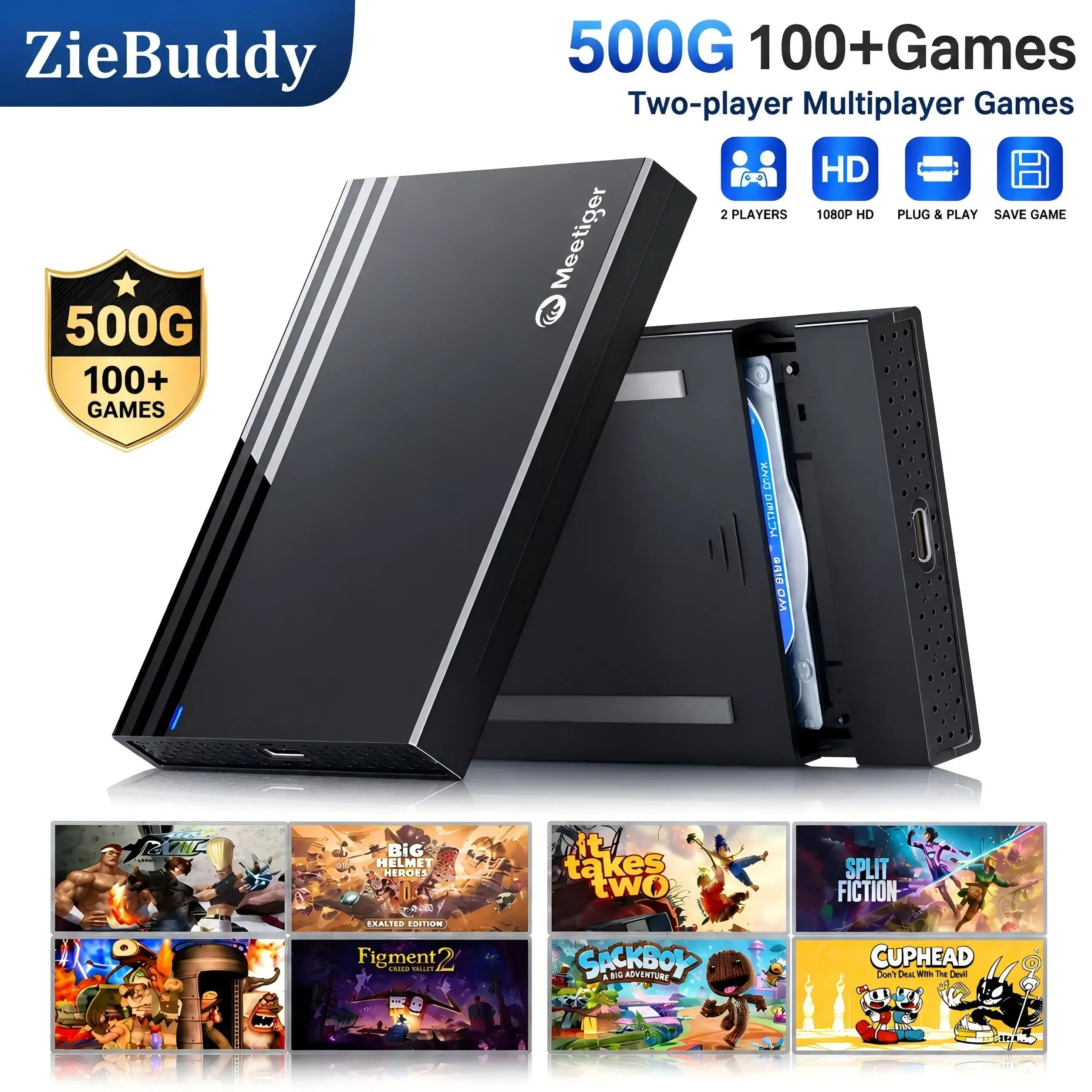 ZieBuddy 500GB Gaming Console  - đánh giá và giá Retro Gaming Hard Drive