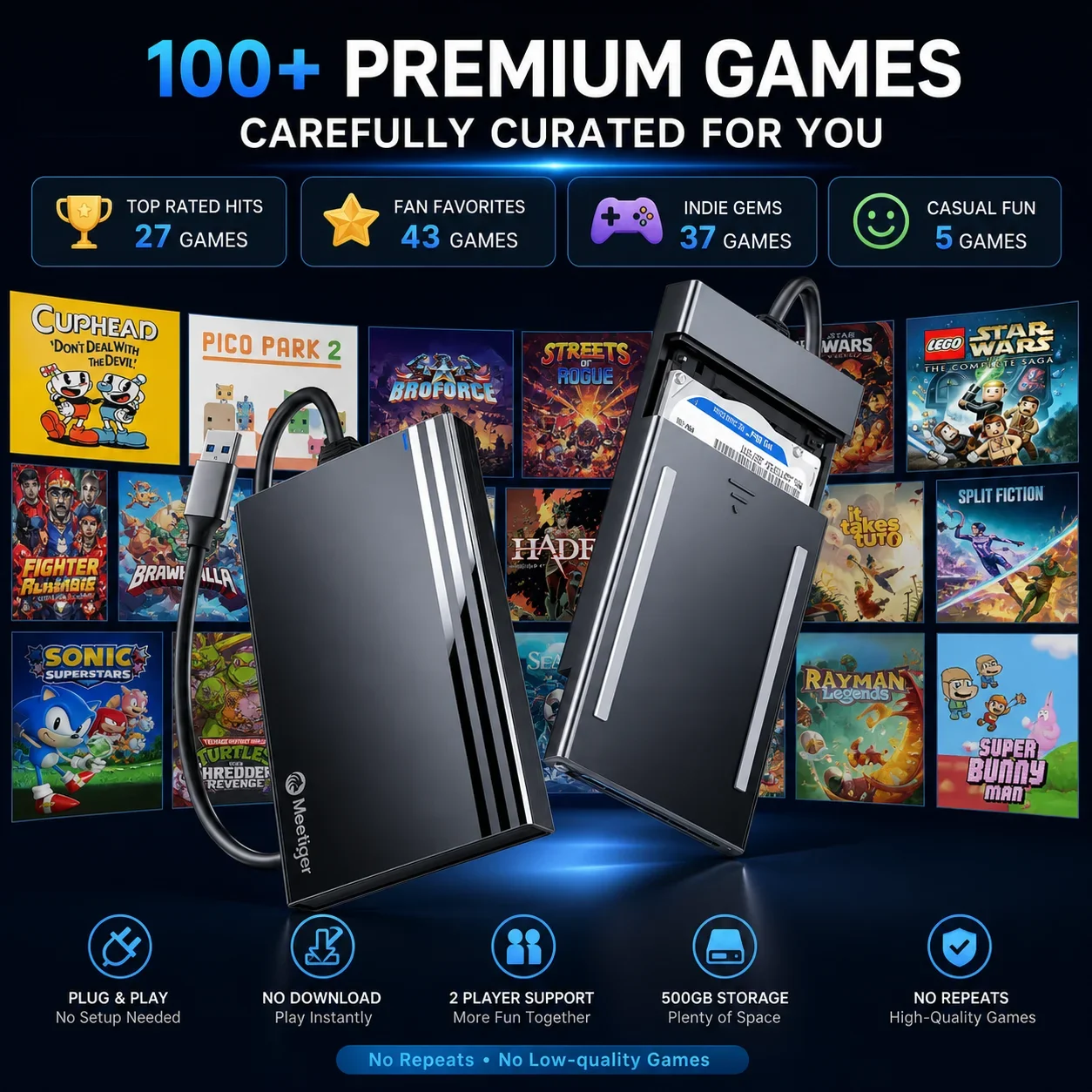 ZieBuddy 500GB Gaming Console  - đánh giá và giá Retro Gaming Hard Drive