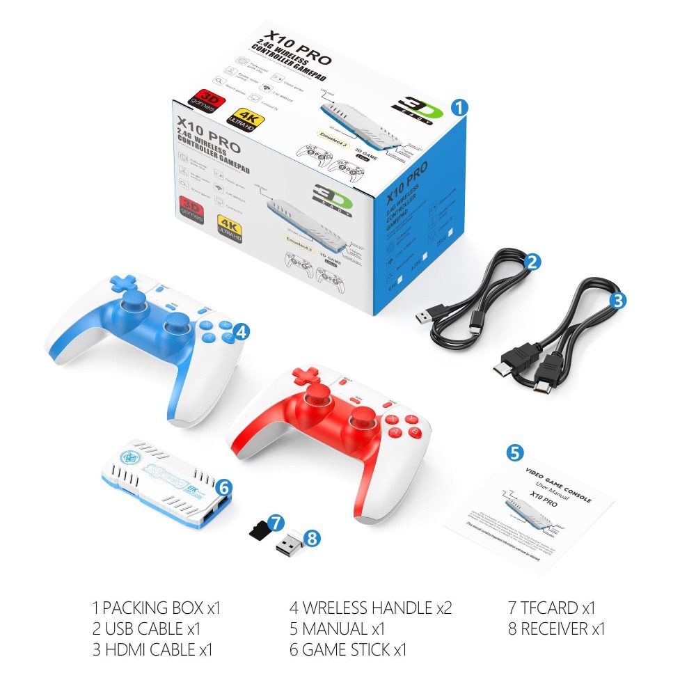 X10 PRO Retro Game Console Sti - đánh giá và giá Retro Gaming Hdmi Stick