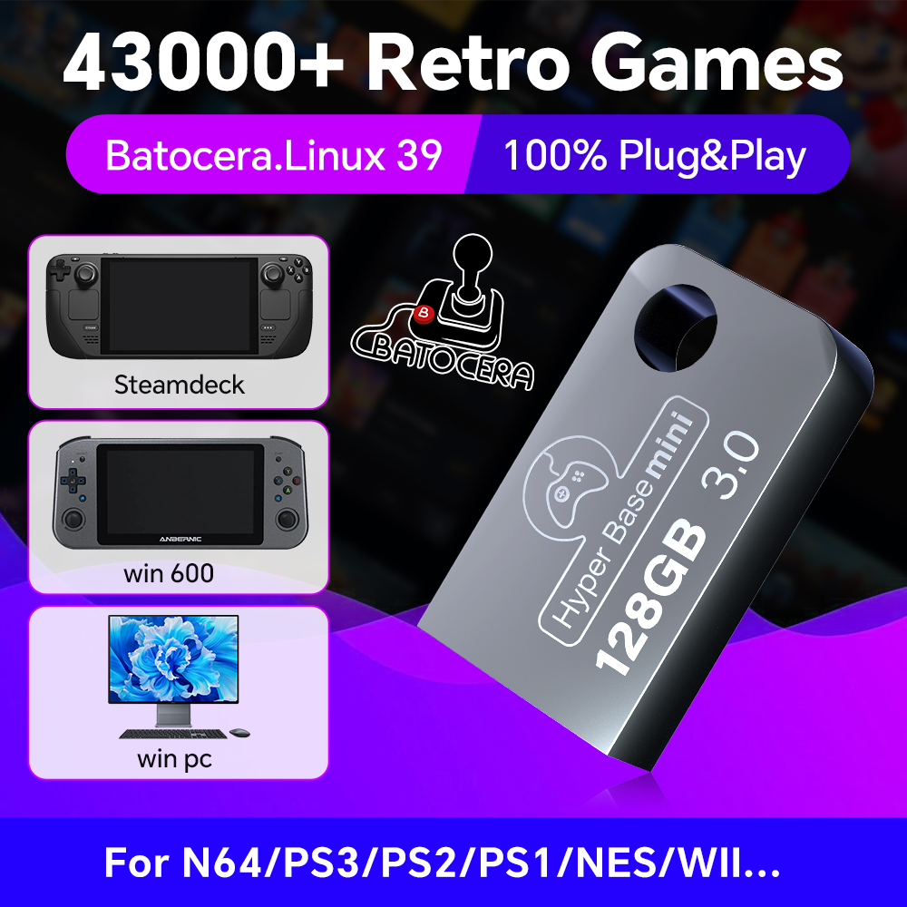 Batocera 128G USB Flash Drive  - đánh giá và giá Retro Gaming Design