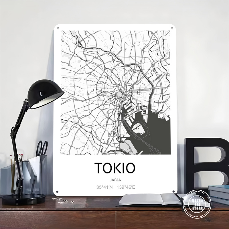 Tokyo City Map Printed Poster  - đánh giá và giá Retro Gaming Tokyo