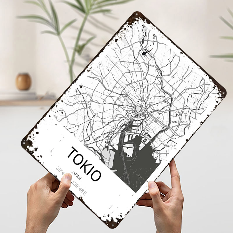 Tokyo City Map Printed Poster  - đánh giá và giá Retro Gaming Tokyo
