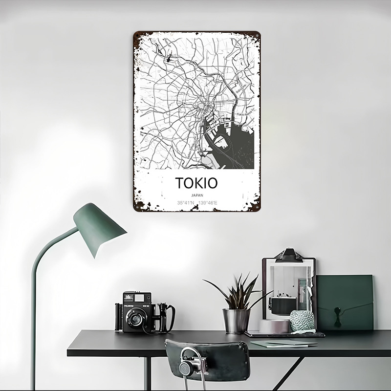 Tokyo City Map Printed Poster  - đánh giá và giá Retro Gaming Tokyo